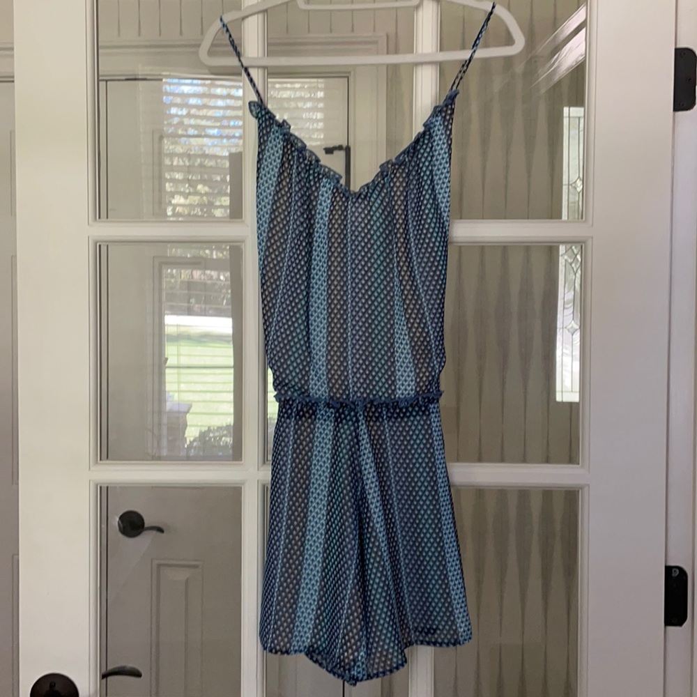 Finders - Blue Geo Print Romper
